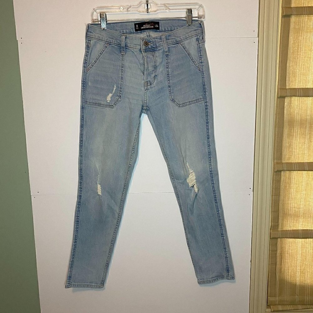 Hollister Vintage Boyfriend Blue Jeans Size 0/24
